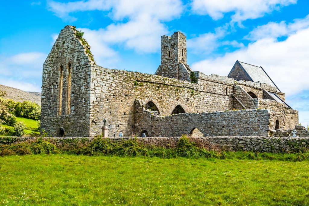 Corcomroe Abbey Ruins in Burren region of County Clare, Ireland