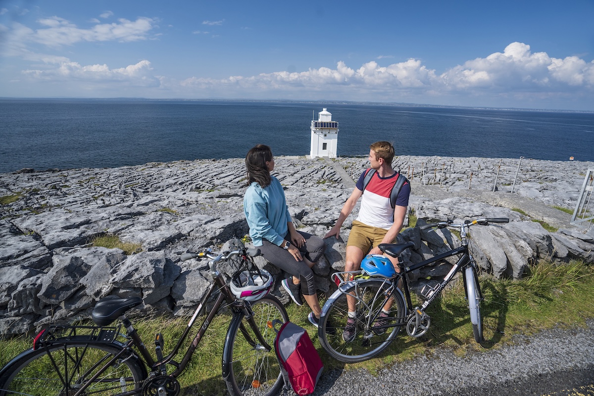 Cycling at Black Head Lighthouse